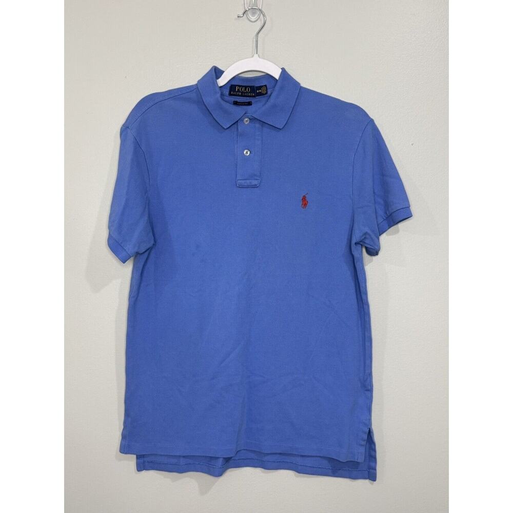 Polo Ralph Lauren Shirt Men’s Royal Blue Size Medium 100% Cotton Red Horse